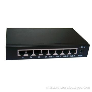 10/100Mbps Ethernet Switch with 4 IEEE 802.3 at PoE Ports